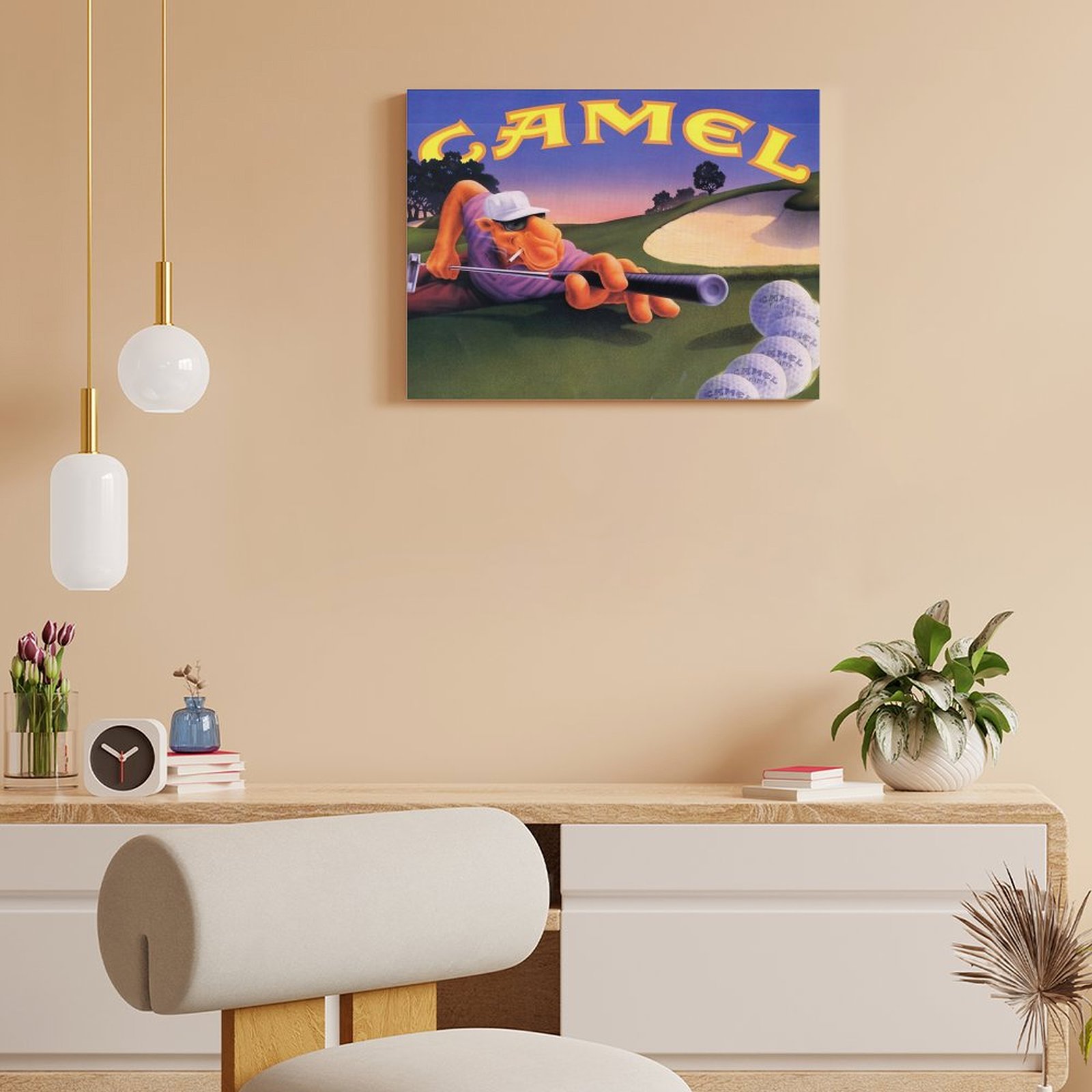 Vintage Joe Camel Roulette Ikl - Art Print Framed ulasan dan harga