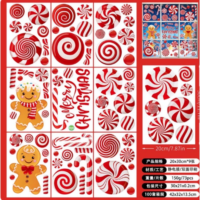 6 Lembar Stiker Natal dengan B - Sticker Sheet Set ulasan dan harga