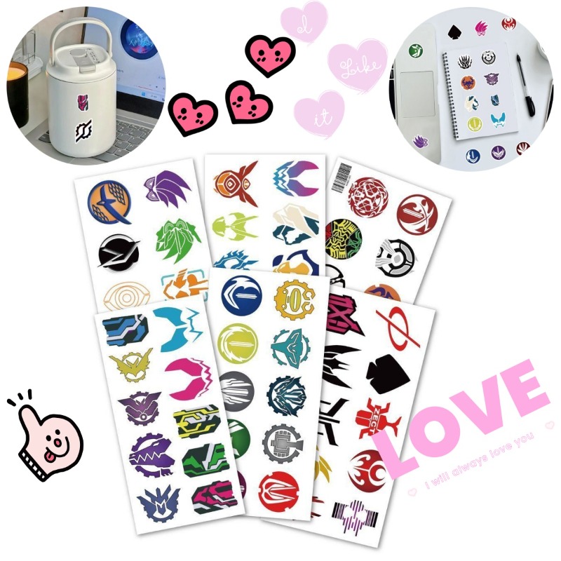 60 Lembar Stiker Logo Kamen Ri - Sticker Sheet Set ulasan dan harga