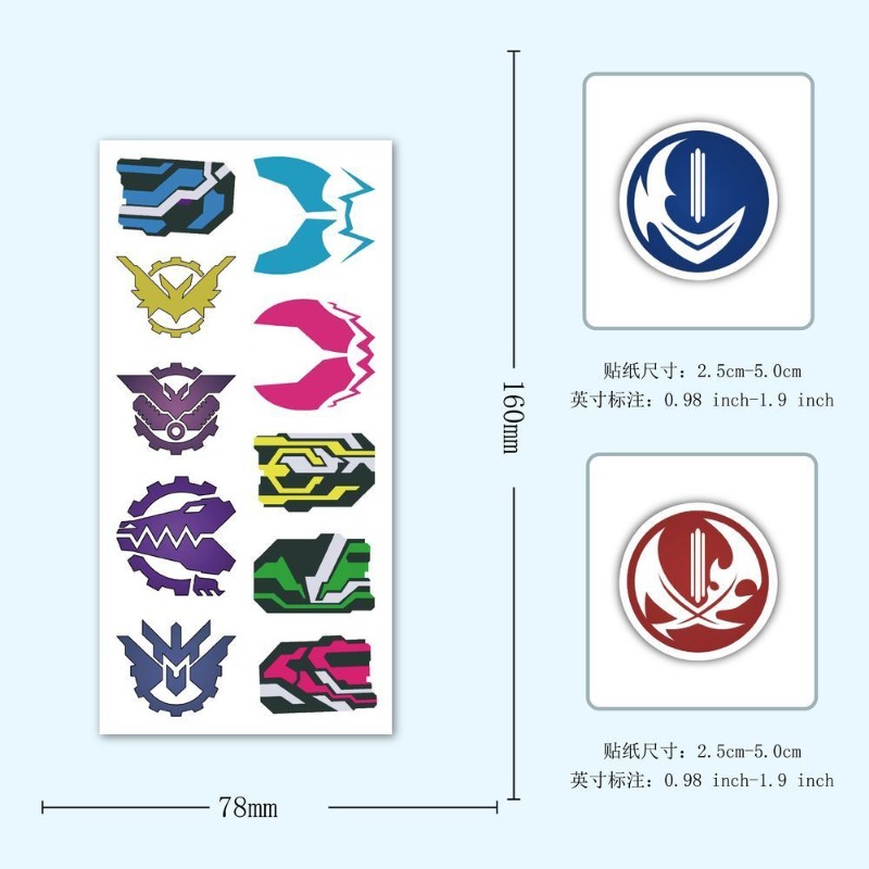 60 Lembar Stiker Logo Kamen Ri - Sticker Sheet Set ulasan dan harga